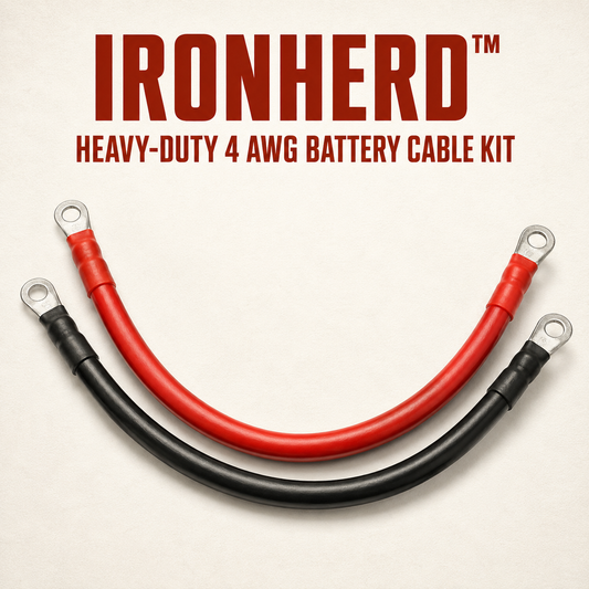 IronHerd™ Heavy-Duty 4 AWG Battery Cable Kit